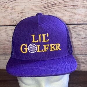 NWT "Lil' Golfer" Purple Toddlers Hat Mammoth Caps